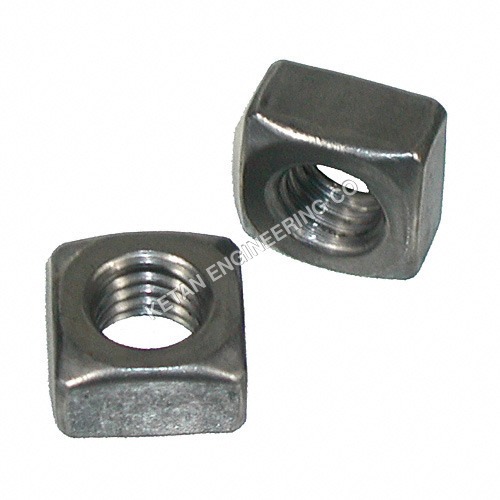 Square Nut - Stainless Steel, Size 3mm to 12mm, Silver, Robust Design with Fine Surface Finish, Durability Compliant with DIN 557 Grade 4.6
