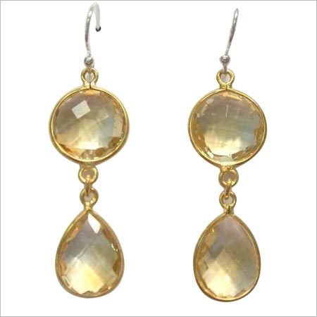 कृत्रिम पत्थर के कान के झुमके