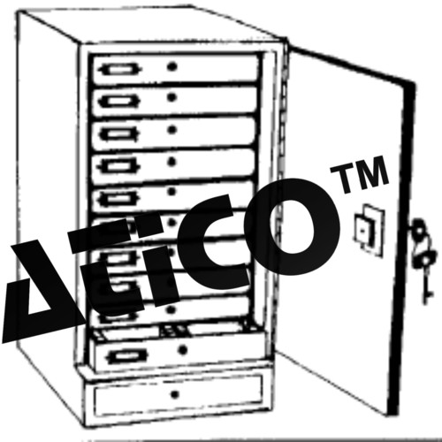 Slide Storage Cabinet - Thick Board & Laminated Sheet, Dust Proof Door, Indexed Teakwood/Aluminum Drawers, 1000-5000 Slide Capacity
