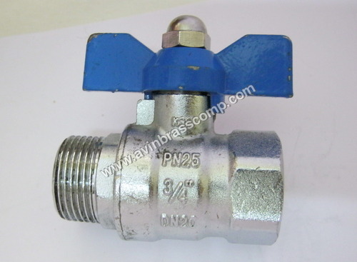 पीतल तितली वाल्व