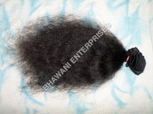 Weft Hair Extensions - 203.2 - 1016 cm Length, Black Color, Indian Human Hair, Machine Weft Quality, Smooth Texture, High Strand Strength