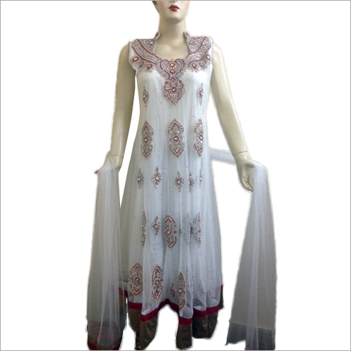 कशीदाकारी लंबी अनारकली सूट