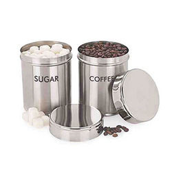 Stainless Steel Classic Canister Two Tone Finish