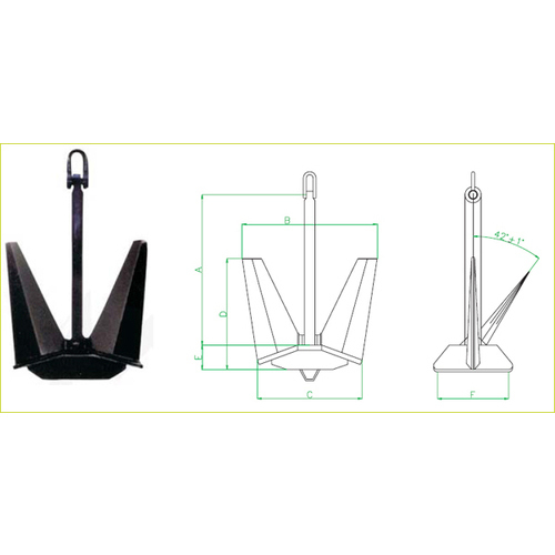 Pool Type Anchor - Color: Grey