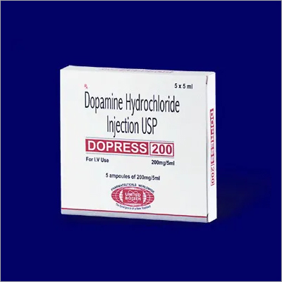 Dopamine Hydrochloride Injection USP - 200 mg Liquid, 5 ml Ampoules | Quality Approved, Highly Effective for Hemodynamic Imbalances in Cardiac Conditions