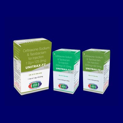 Ceftriaxone Sodium + Tazobactam: 1g+125mg Vials Age Group: Adult