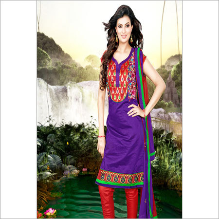 Designer Party Wear Cotton Suit 