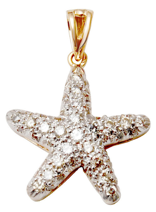 Plated Gold Small Diamond Star Pendant For Fashion Ladies, Pendant New Designer Charm Pendant Diamond Clarity: Fl