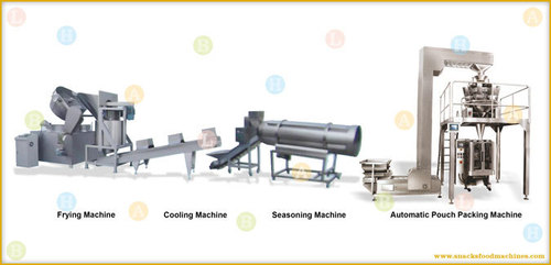 Extruded Fried Pellet Snacks Food Production Line