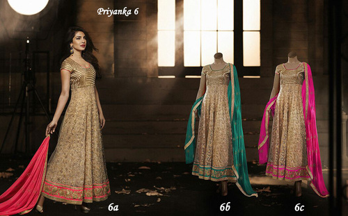 Bollywood Designer Suits - Georgette, Free Size, Beige | Embroidered  Sleeveless, Floor Length Party Wear - Georgette, Free Size, Beige |  Embroidered Sleeveless, Floor Length Party Wear at Best Price in Delhi |  Disha Lalwani