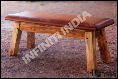 Leather Vintage Industrial Bench