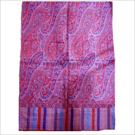 पिंक सेमी कश्मीरी शॉल