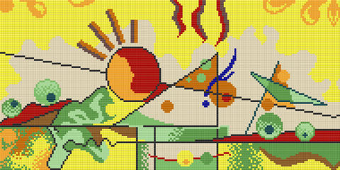Abstract Mosaic Tiles