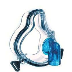 Disposable Full Face Mask - Color: Transparent With Blue Highlights