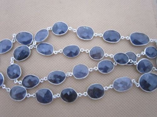 नीला 30 इंच आयोलाइट बेज़ल कनेक्टर 31 पीसीएस.12 मिमी -20 एमएम चेन