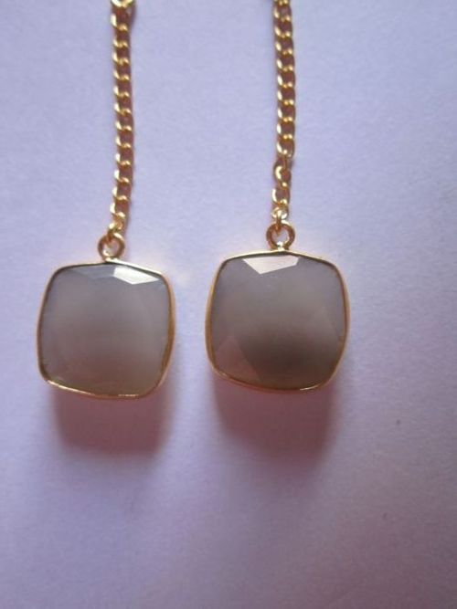 इयररिंग्स गोल्ड वर्मील कनेक्टर्स इयररिंग्स पेयर