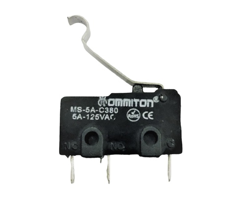 Subminiature Micro Switch - Stainless Steel Roller Type, Black PBT Housing | 5A Current, 125V AC Voltage, 100000 Days Mechanical Life, Silver Plated Terminals