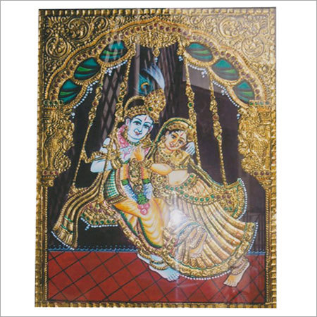 राधा कृष्ण तंजोर पेंटिंग्स
