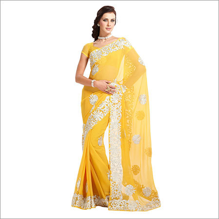 फैंसी शिफ़ॉन साड़ी