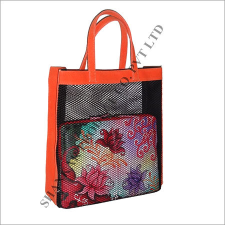 कैनवास हैंडबैग डिज़ाइन के माध्यम से देखें: टोट