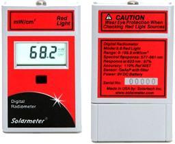 Visible Light Meter - GaAsP Photodiode Sensor, 4.2L x 2.4W x 0.9D Inches, Gray and Red | Accurate Digital Readout, Compact and Durable for Red Light Intensity Measurement
