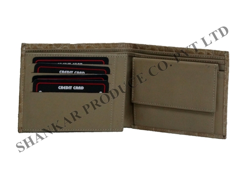 लेदर क्रोक प्रिंटेड पुरुषों का स्टैंडिंग वॉलेट