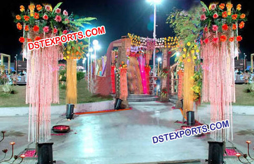 शादी के रास्ते के लिए क्रिस्टल कॉलम/पेडस्टल