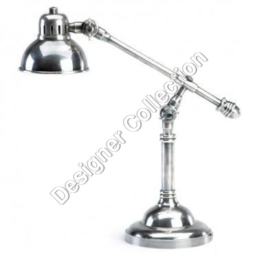 Brass Desk Lamp - Elegant Metal Finish, Adjustable Arm Design, Soft Ambient Light