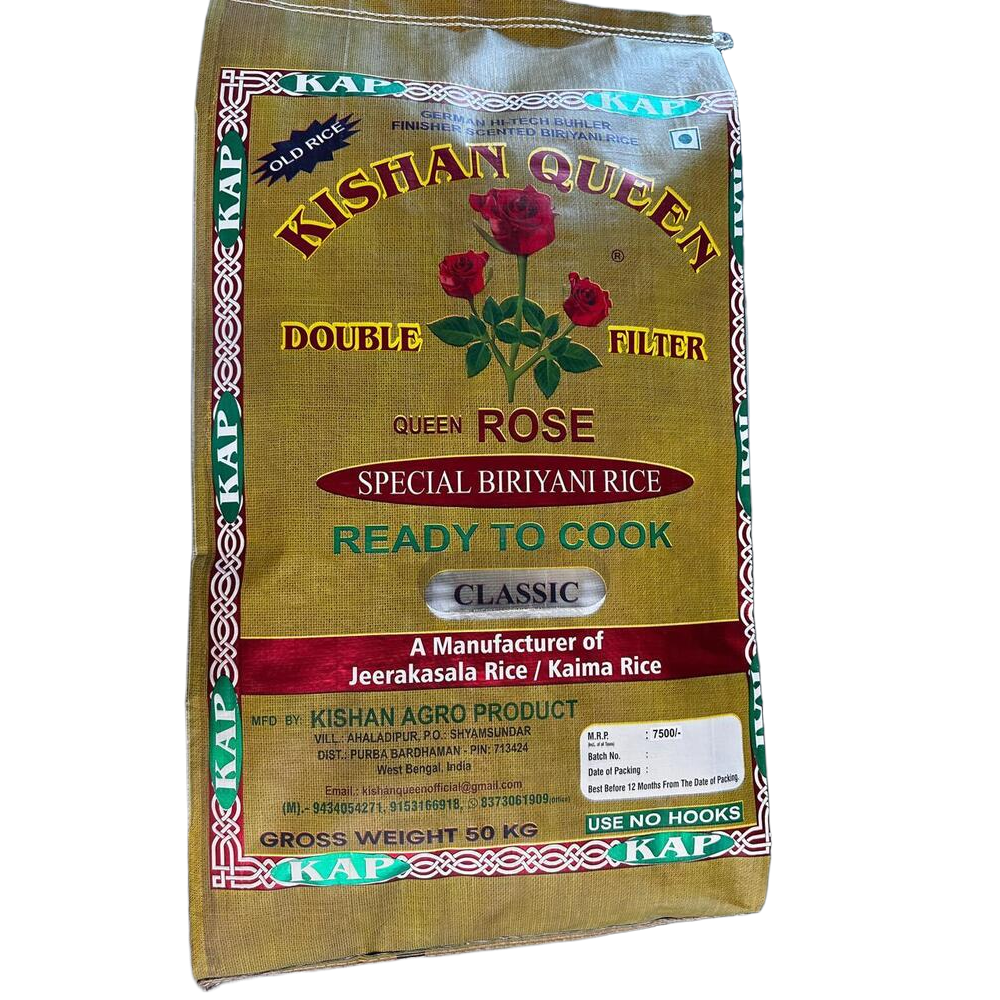 सफेद किशन क्वीन कायमा राइस 50 किग्रा
