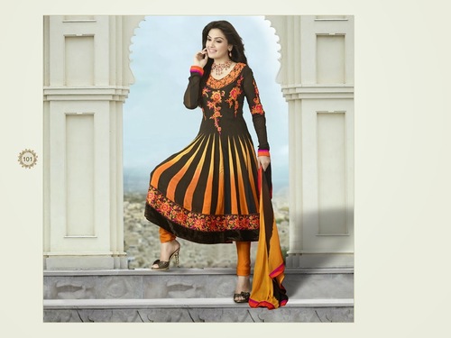 Fancy Resham Embroidered Anarkali Salwar Suits