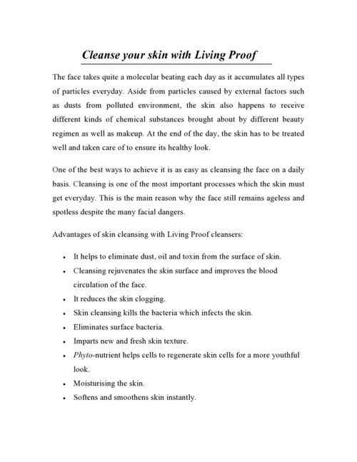 लिविंग प्रूफ रिन्स ऑफ क्रीम क्लीनज़र 150 मिलीलीटर का विवरण (पृष्ठ 1)