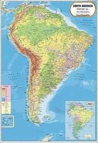  दक्षिण अमेरिका भौतिक मानचित्र 