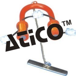 Electromagnet - 300 Turn Insulated Copper Coil, 6-12 Volt Power Supply, 15 kg Lifting Capacity, Disc Armature, Orange Design