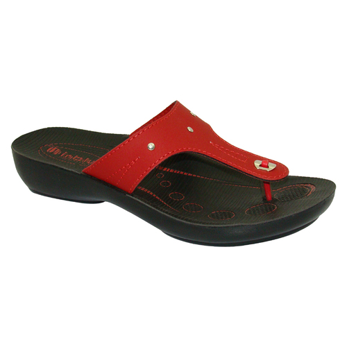 Black Unique Upper Design Ladies Slipper