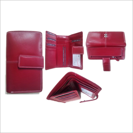 Elegant Red Nappa Leather Ladies Wallet - Folded Design | Stylish and Functional Accessory for Women