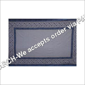 डिज़ाइनर ब्लू डबल बेड शीट