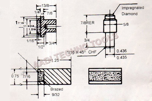 डायमंड ग्रिट इंप्रिग्नेटेड टूल्स
