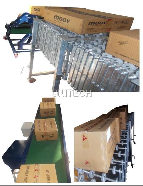 सिल्वर ट्रक लोडिंग और अनलोडिंग कन्वेयर