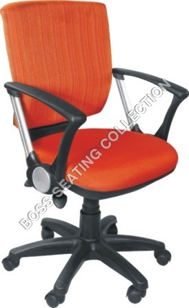Computer Chair - Fabric & Steel Construction, Black & Orange Design | Durable, Easy to Clean, Eco-Friendly, Beautiful Aesthetic Appeal