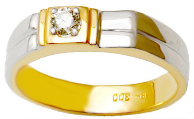 डायमंड स्टोन येलो गोल्ड रिंग