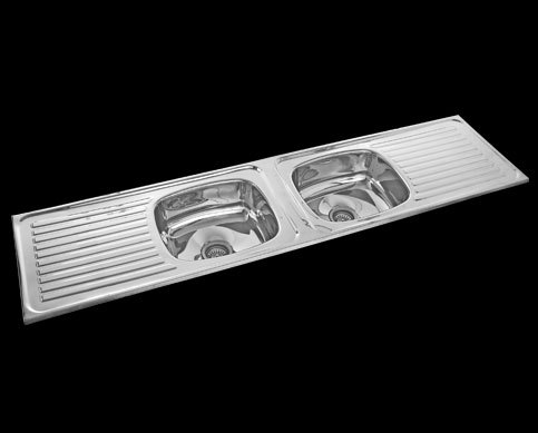 Double bowl double drain