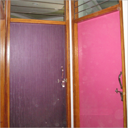 Colored Wooden Doors - Wood Material, Various Dimensions, Pink Finish | Durable, Water-proof, Termite Resistant, Designer Patterns