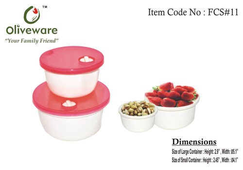 फूड कंटेनर (2 का सेट)