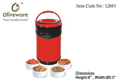 चार कंटेनरों के साथ लंच बॉक्स