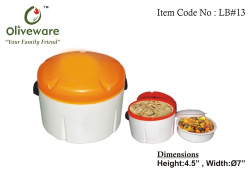 Lunch box with two compartments