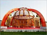 गोल्डन स्टेज डेकोरेशन आइटम