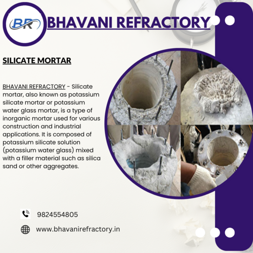 Silicate Mortar - Potassium Silicate Solution Mixed with Silica Sand | Excellent Chemical & Temperature Resistance, Low Shrinkage, Inorganic Composition