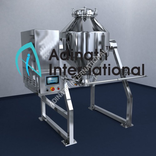 Double Cone Blender - Stainless Steel 304, 100-200 kg | 220-380V Electric, Semi-Automatic, HMI Control, 1 Year Warranty, Silver Finish