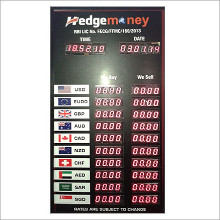 Currency Rate LED Display Board