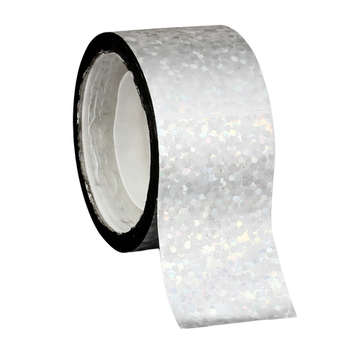 Silver Sequins Holographic Tape Length: 24 Millimeter (Mm)